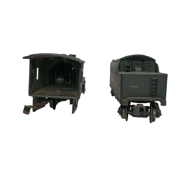 Marx Wind-up Toy Train "O" Gauge & BWM Coal Hopper Vintage NO KEY - Picture 10 of 13